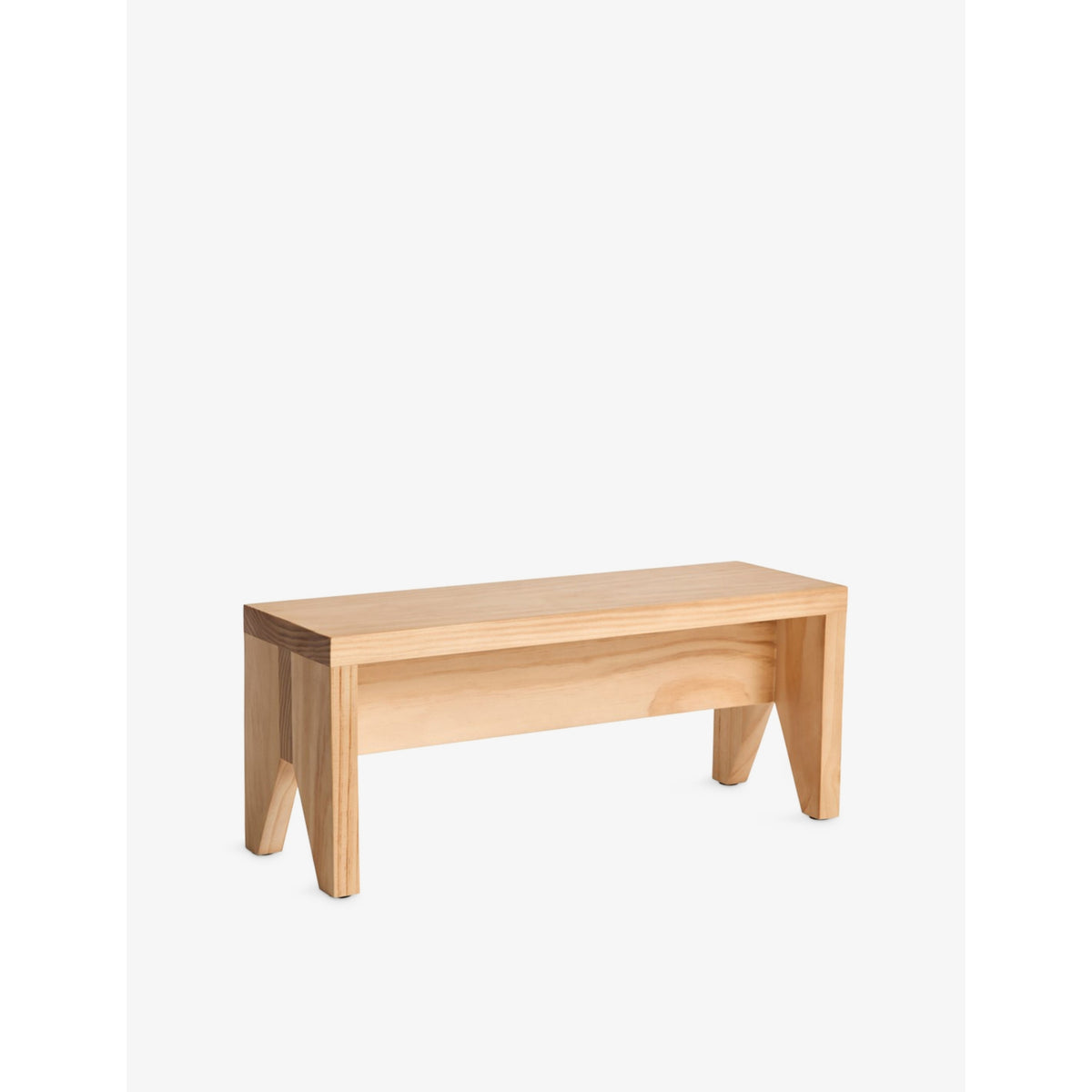 Manolito Long Pine-Wood Stool - BLACK