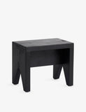 Manolito short pine wood stool with natural finish, UK version
