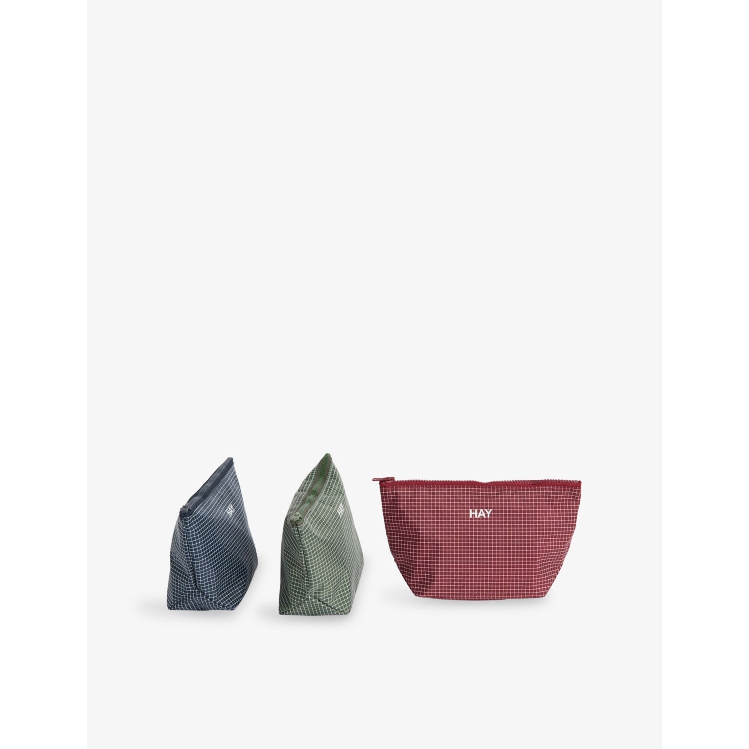 Hay Grid Small woven pouch with zip, imported from the UK