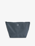Grid Medium Woven Wash Bag - DARK BLUE