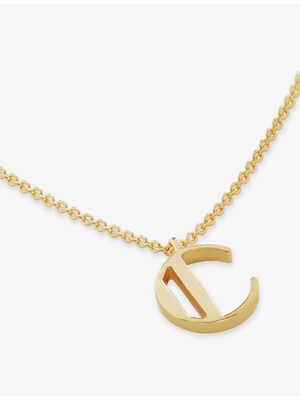Monica Vinader Initial C gold vermeil necklace (British brand)