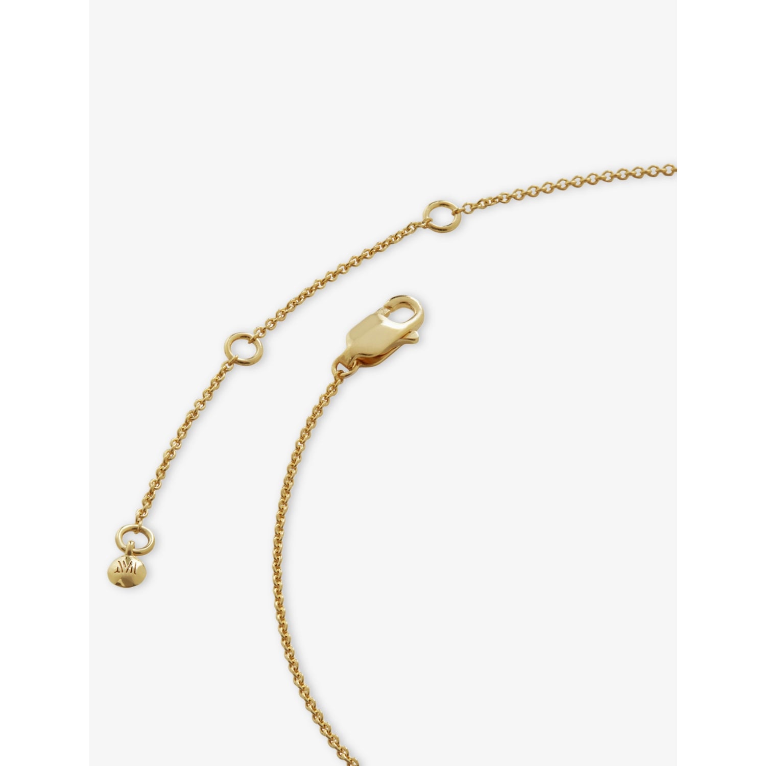 Monica Vinader Initial C gold vermeil necklace (British brand)