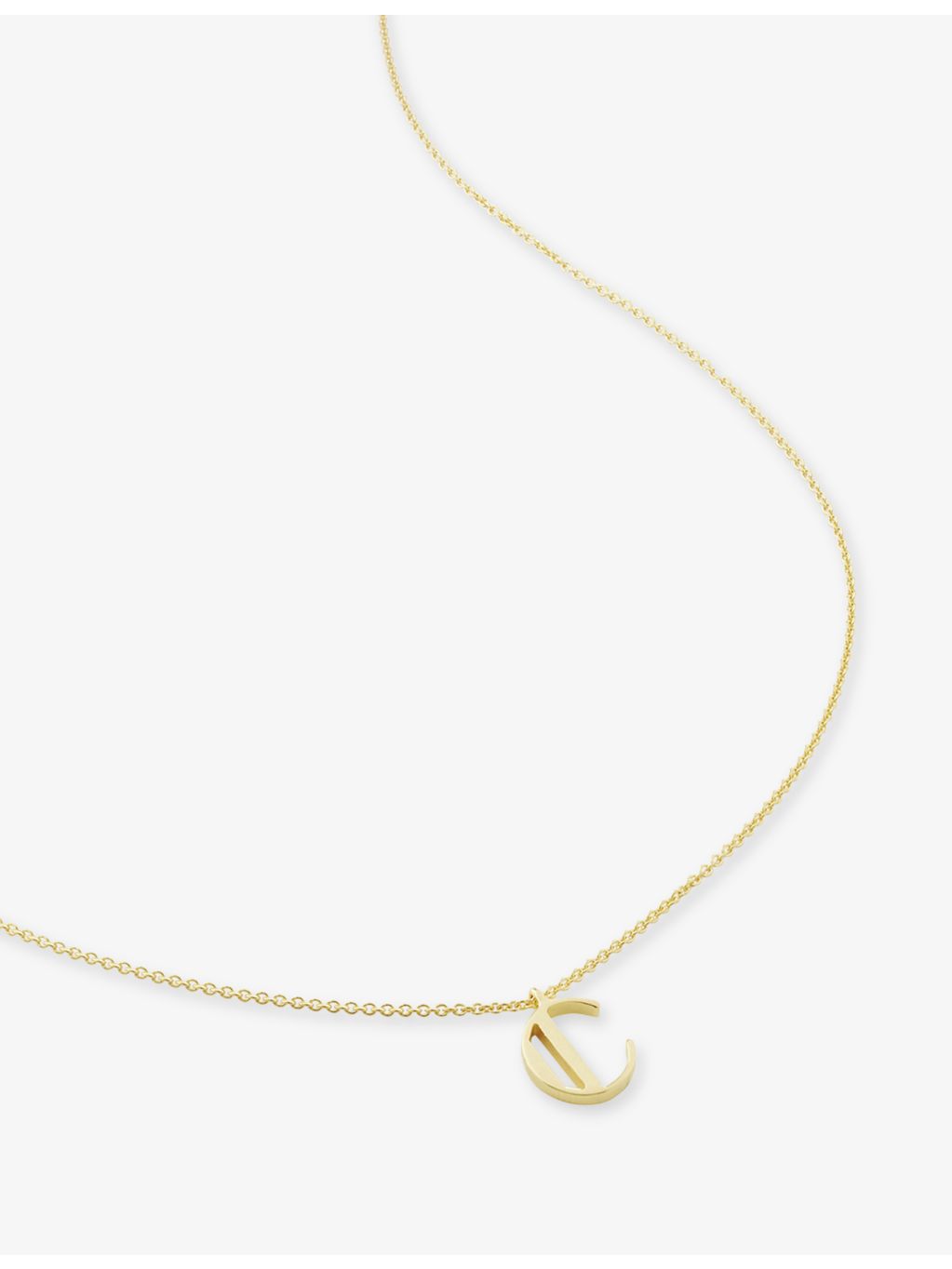 Monica Vinader Initial C gold vermeil necklace (British brand)