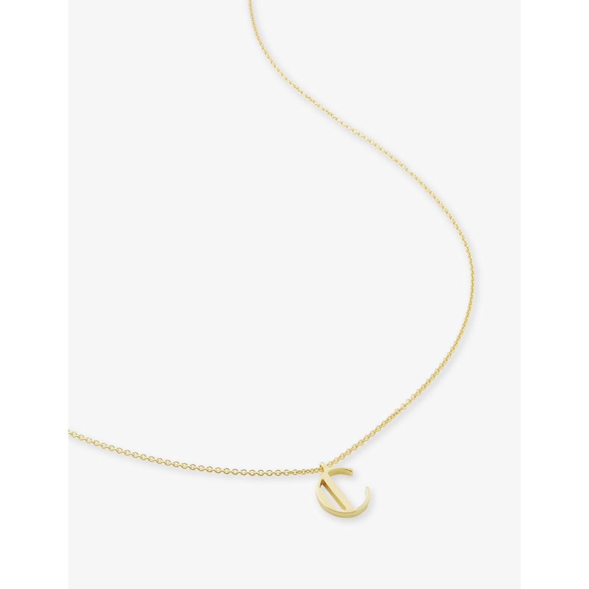 Monica Vinader Initial C gold vermeil necklace (British brand)