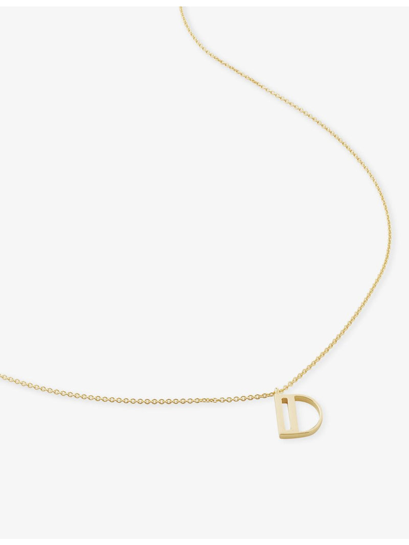 Monica Vinader Initial D 18ct gold vermeil sterling silver necklace (British brand)