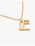 Monica Vinader initial E necklace in 18ct gold vermeil (British brand)