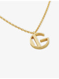 Monica Vinader initial G pendant necklace 18ct gold vermeil, UK version