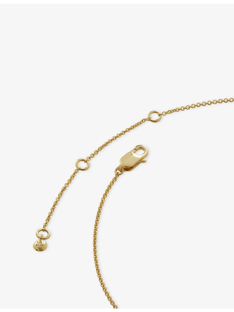 Monica Vinader initial G pendant necklace 18ct gold vermeil, UK version