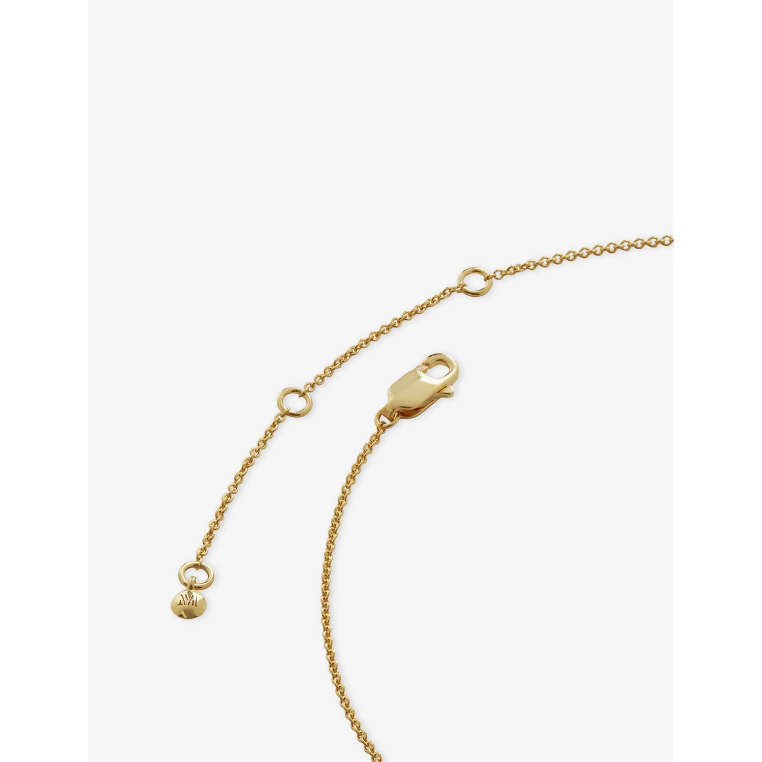 Monica Vinader initial G pendant necklace 18ct gold vermeil, UK version