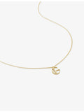 Monica Vinader initial G pendant necklace 18ct gold vermeil, UK version