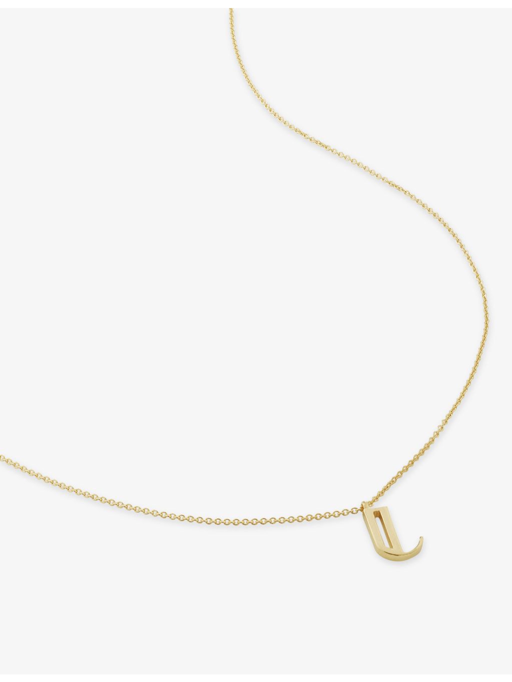 Monica Vinader initial J gold vermeil necklace - British product