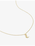 Monica Vinader initial J gold vermeil necklace - British product