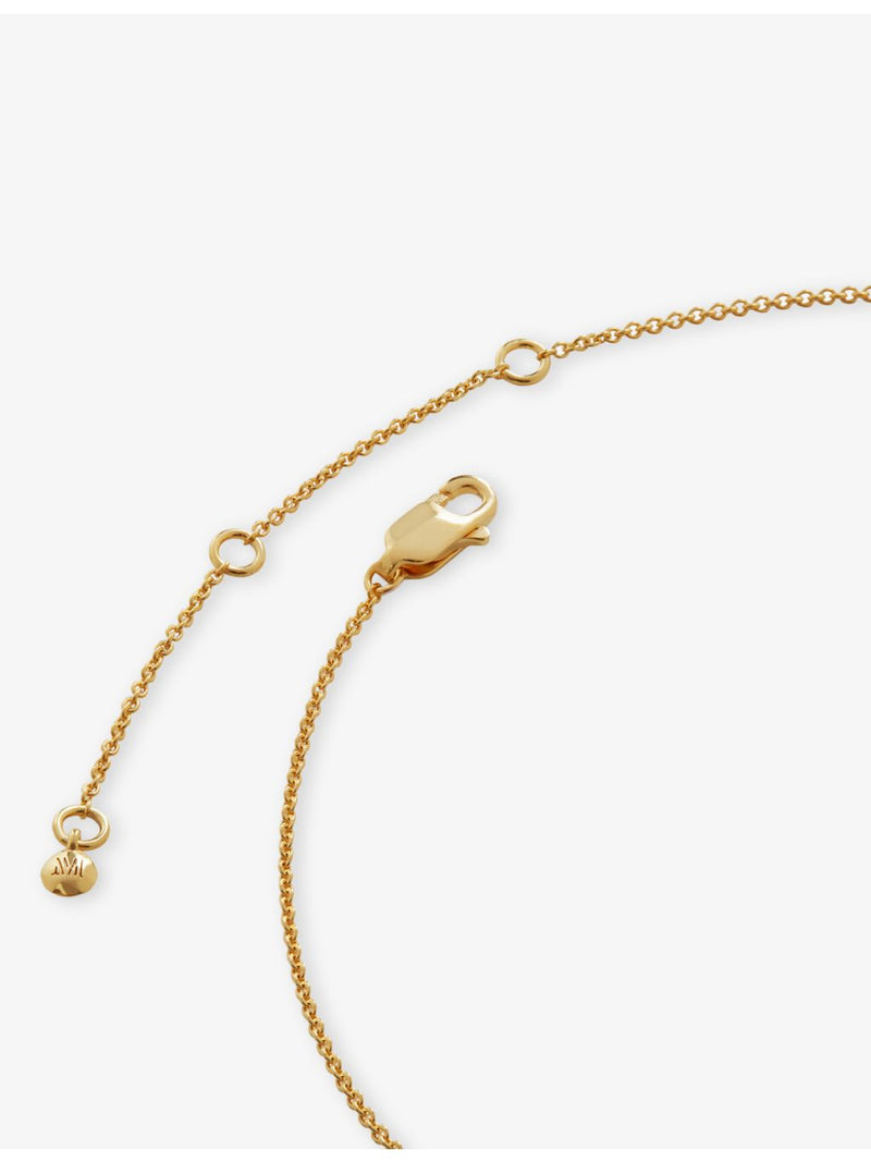 Monica Vinader initial N gold-vermeil plated necklace, British brand