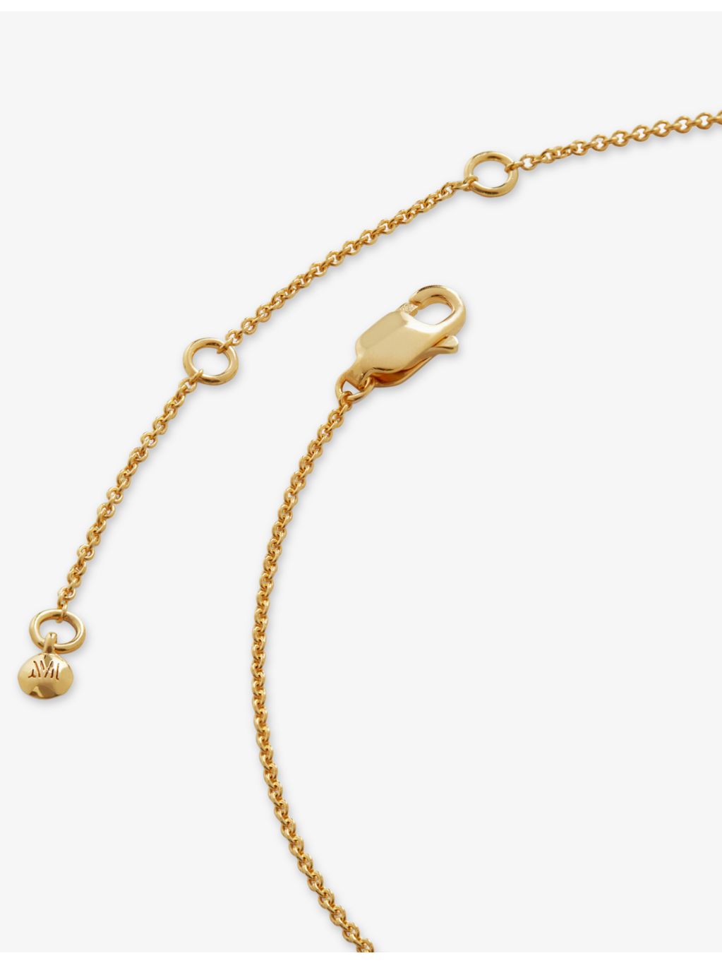 Monica Vinader initial Q necklace in 18ct gold vermeil - British product
