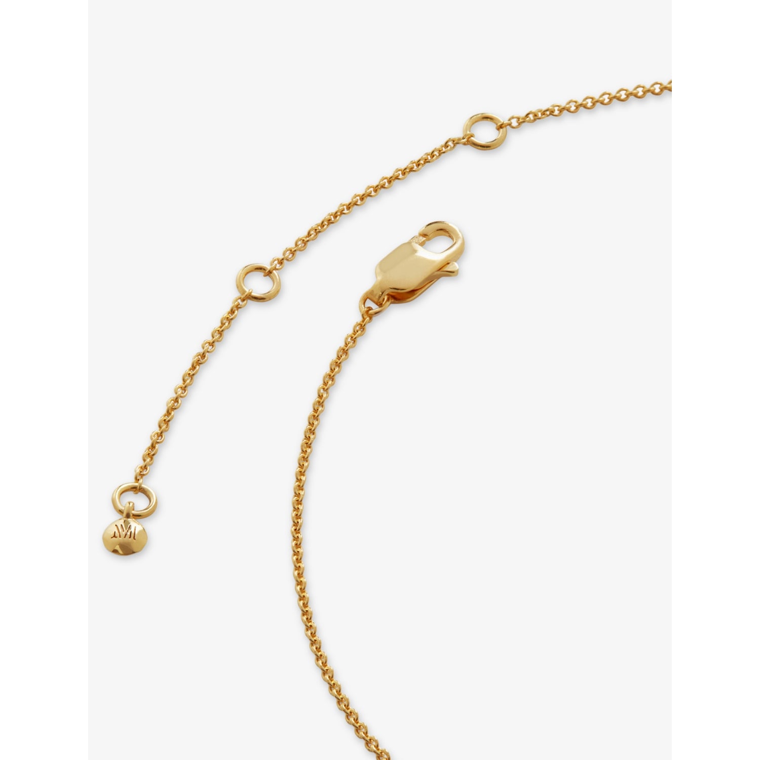 Monica Vinader initial Q necklace in 18ct gold vermeil - British product