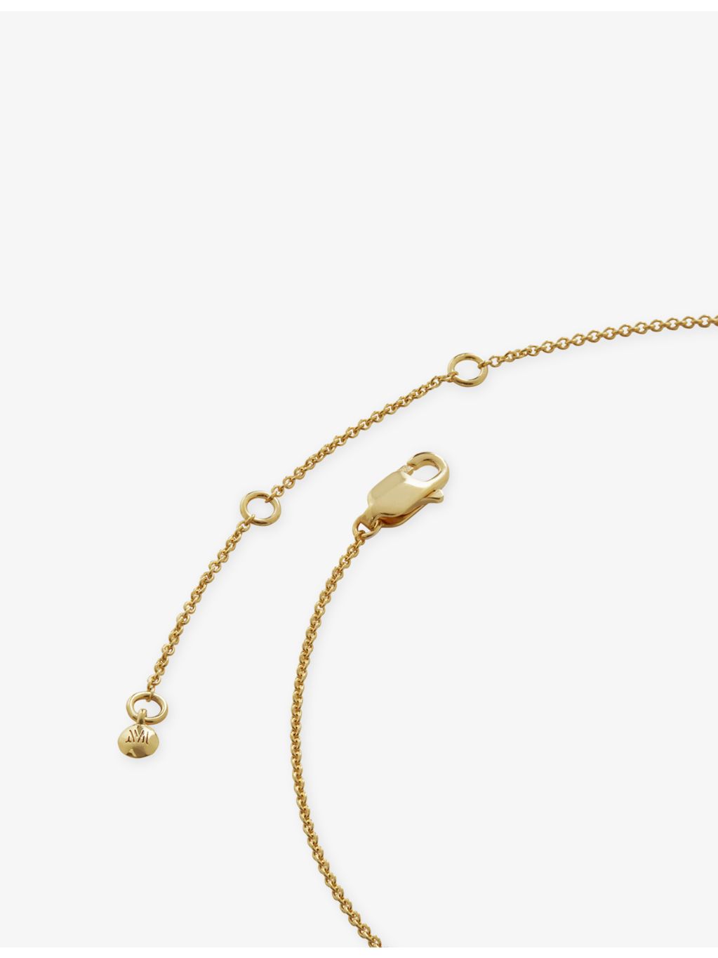 Monica Vinader R necklace, 18ct gold vermeil sterling silver - British product