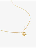 Monica Vinader R necklace, 18ct gold vermeil sterling silver - British product