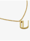 Monica Vinader initial U necklace 41-46cm (British brand)