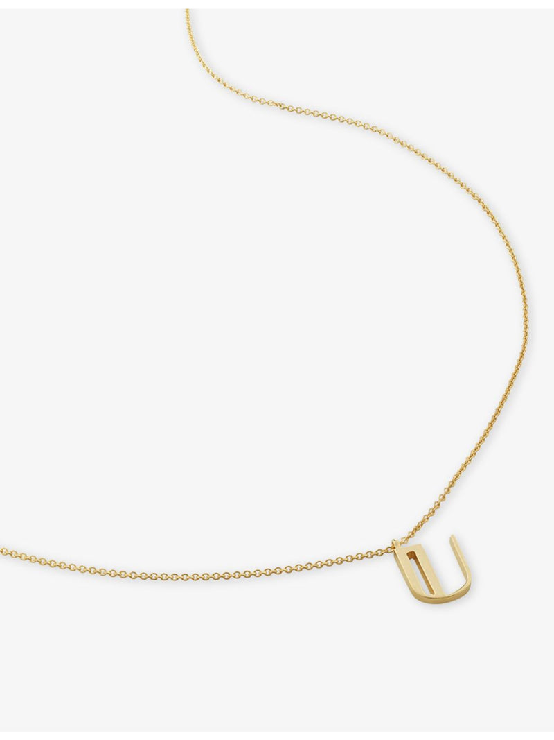 Monica Vinader initial U necklace 41-46cm (British brand)