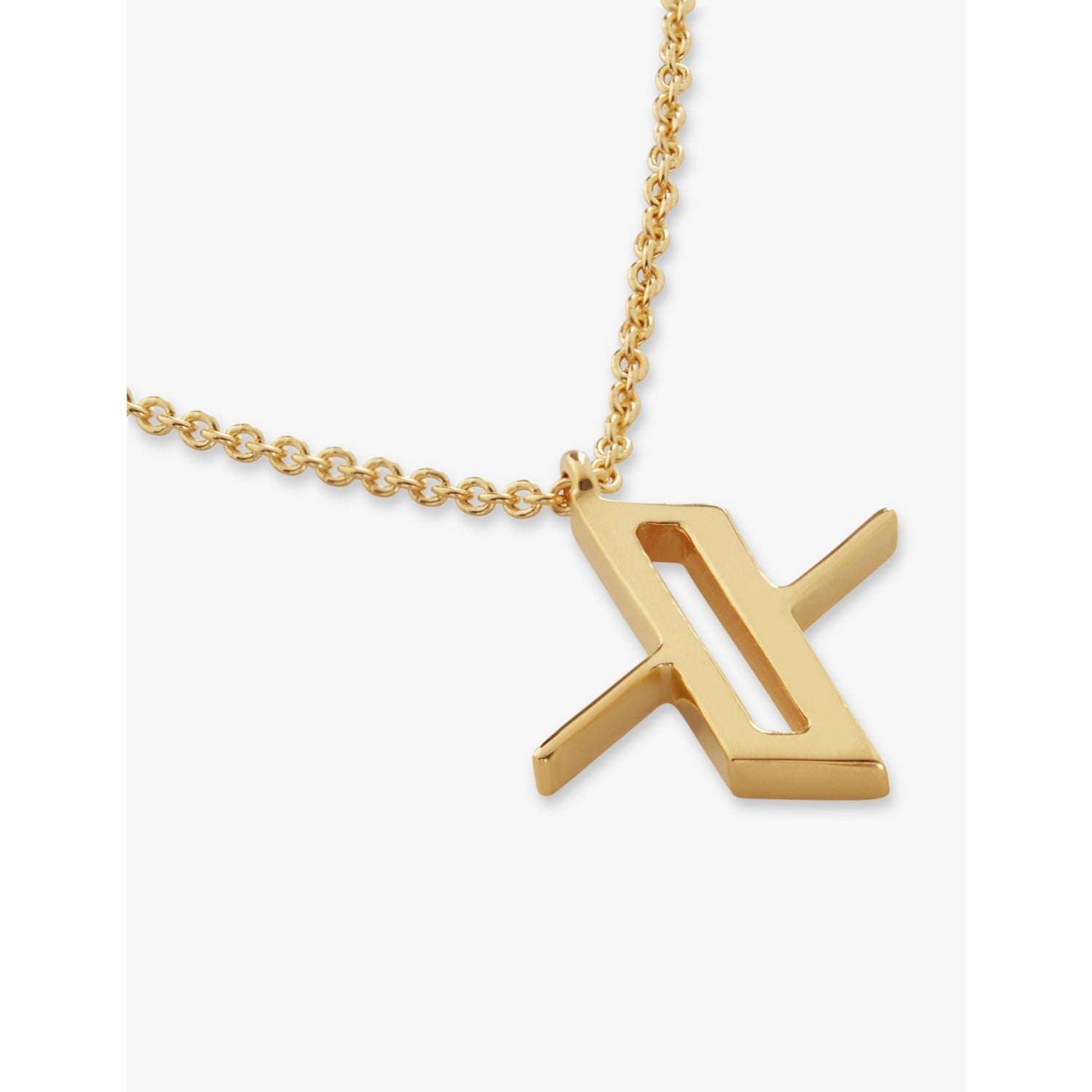 Monica Vinader initial necklace in 18ct gold vermeil sterling silver (British brand)