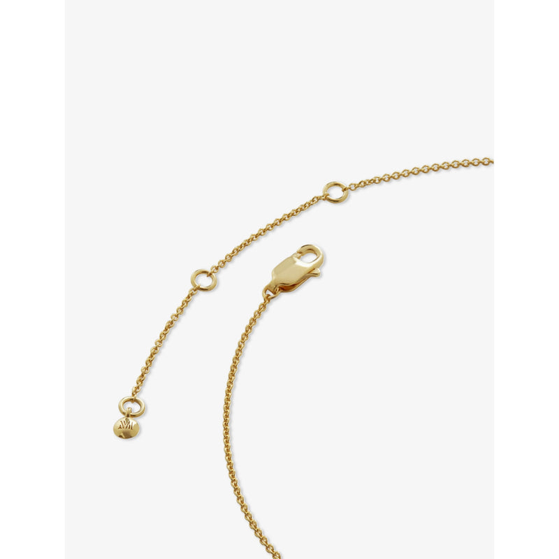 Monica Vinader initial necklace in 18ct gold vermeil sterling silver (British brand)