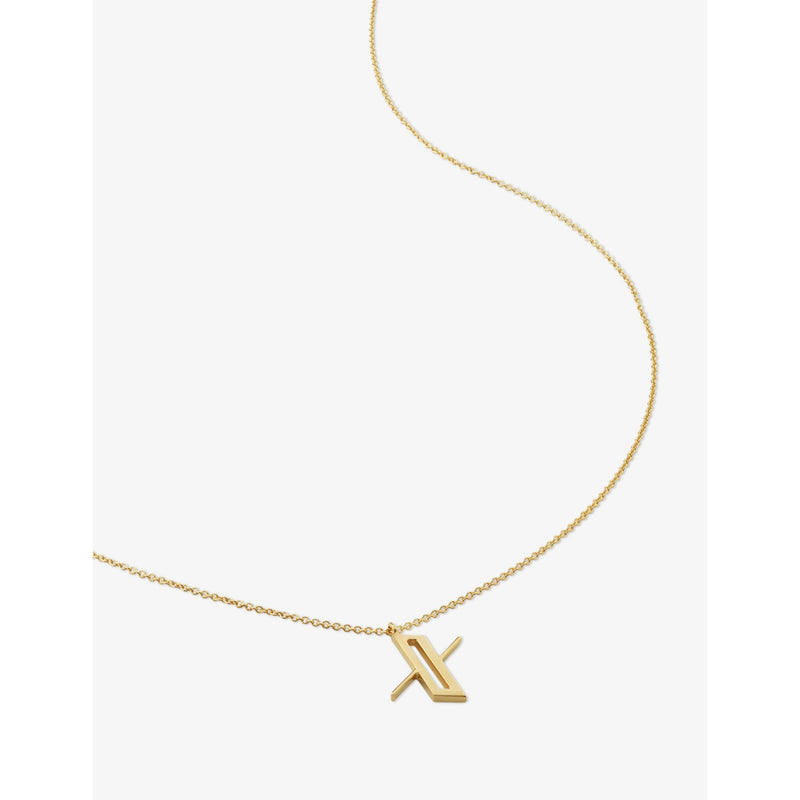Monica Vinader initial necklace in 18ct gold vermeil sterling silver (British brand)
