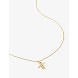 Monica Vinader initial necklace in 18ct gold vermeil sterling silver (British brand)