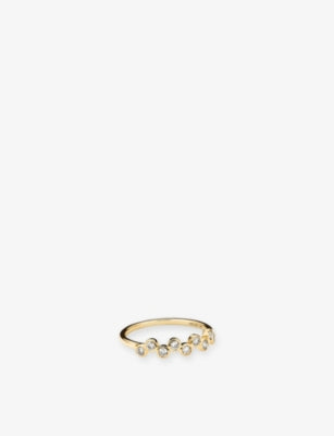 Mejuri Ziggy 14ct Yellow Gold and 0.22ct Lab-Grown Diamond Ring