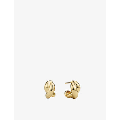 selfridges Mejuri Brioche 18ct Gold Vermeil Hoop Earrings- Buy online at McGrocer