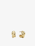 Mejuri brioche 18ct gold vermeil hoop earrings 16.3mm, imported from the UK