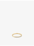 Mejuri 14ct yellow gold diamond ring 0.14ct slim band (British brand)