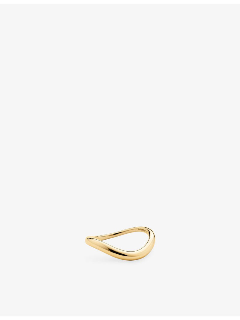 Mejuri Dôme Figure slim 10ct yellow gold ring - British product
