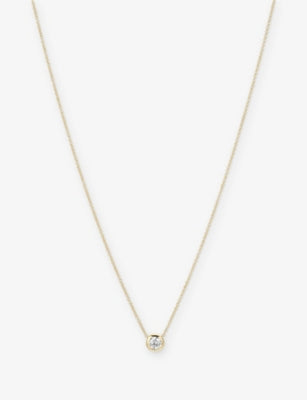Mejuri 14ct gold and 0.23ct diamond necklace 16-18in - British product