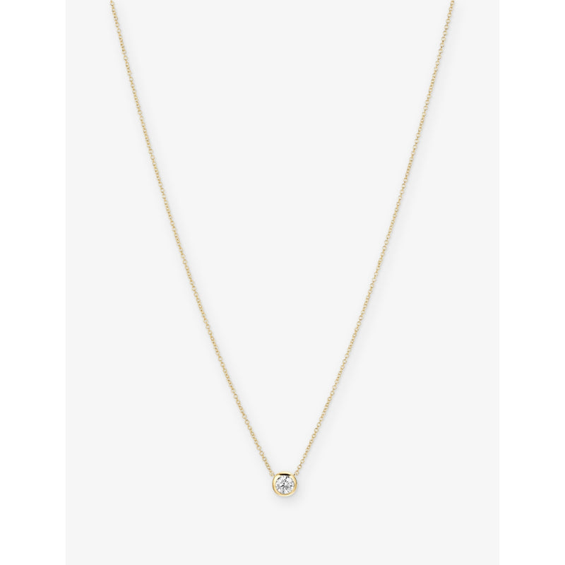 Large 14ct Gold and 0.23ct Diamond Necklace - WHITE - 1 Size