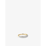 Thin Dôme 14ct Yellow-Gold and 0.43ct Pavé Diamond Ring - K