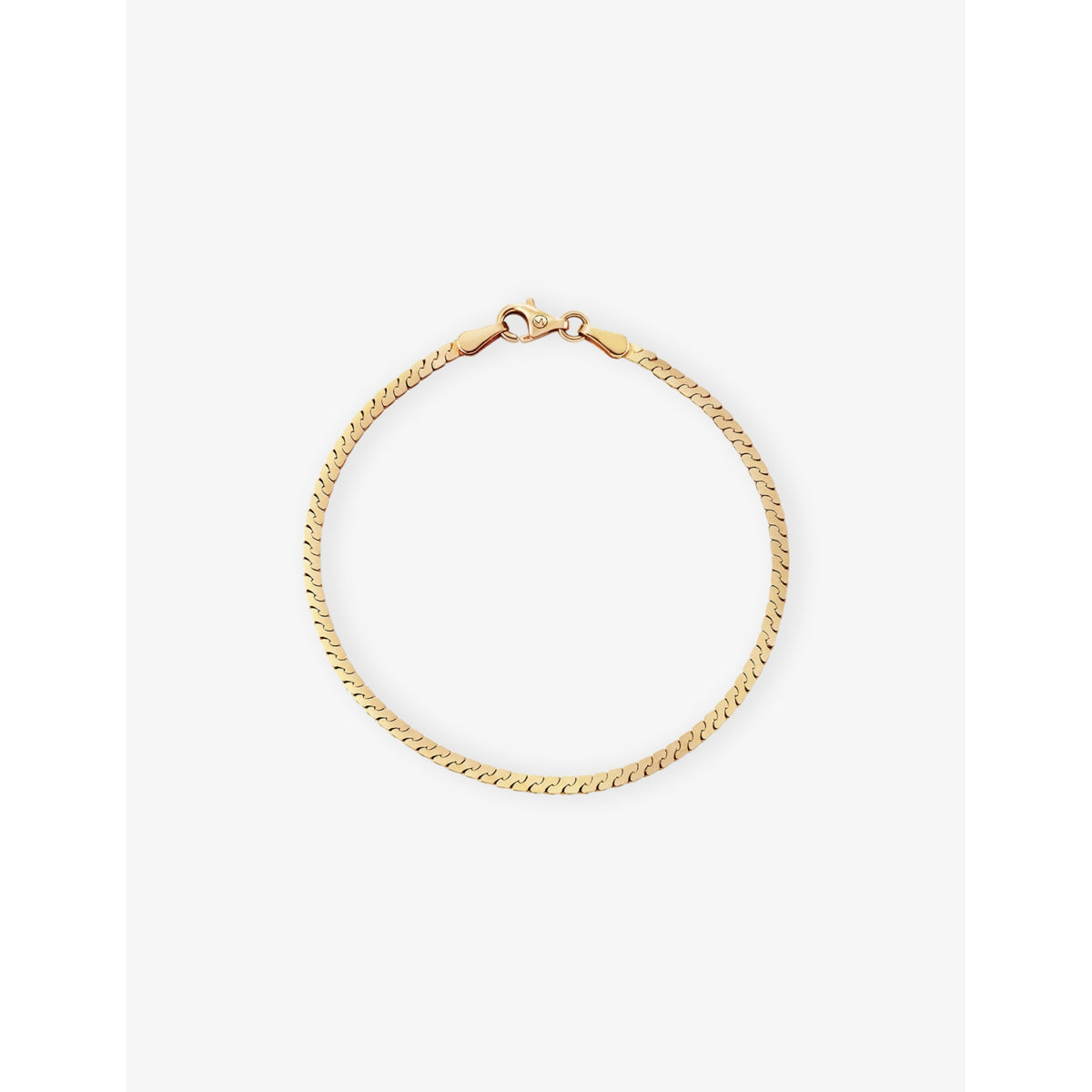Serpentine Chain 14k Yellow-Gold Bracelet - XS