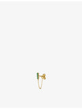 Mejuri Trio Chain lab-grown emerald stud earring (British brand)