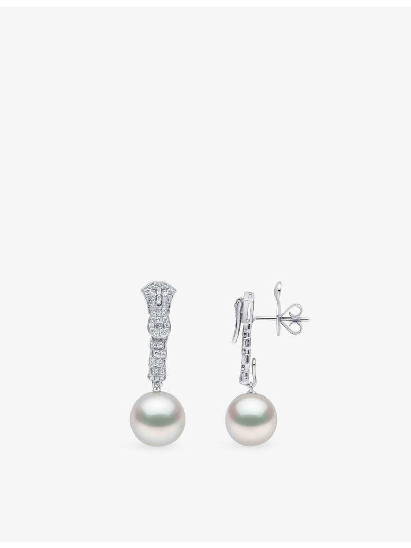 Yoko London 18ct white-gold diamond zip earrings 1.4ct (British brand)