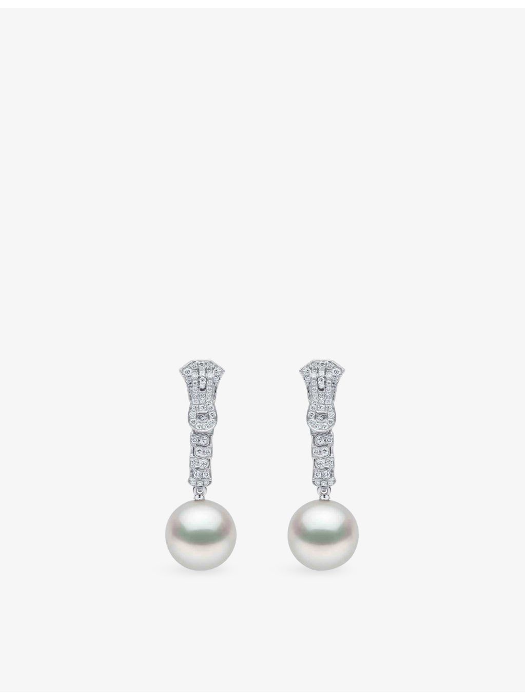 Yoko London 18ct white-gold diamond zip earrings 1.4ct (British brand)
