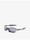 Oakley Splice rectangle-frame acetate sunglasses, imported from the UK