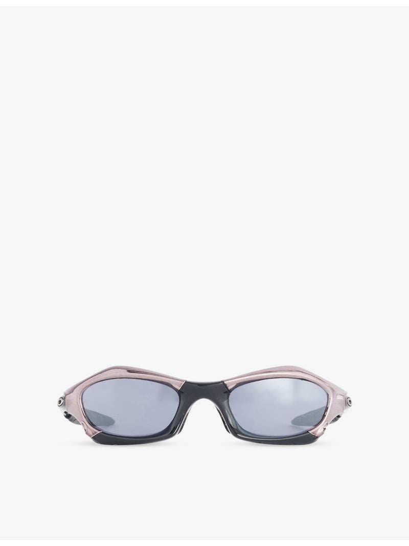 Oakley Splice rectangle-frame acetate sunglasses, imported from the UK