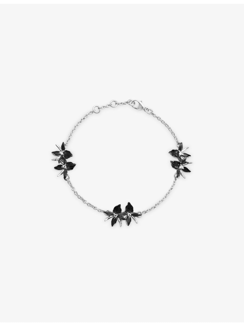 Shaun Leane Black Orchid bracelet sterling silver diamonds, imported from the UK