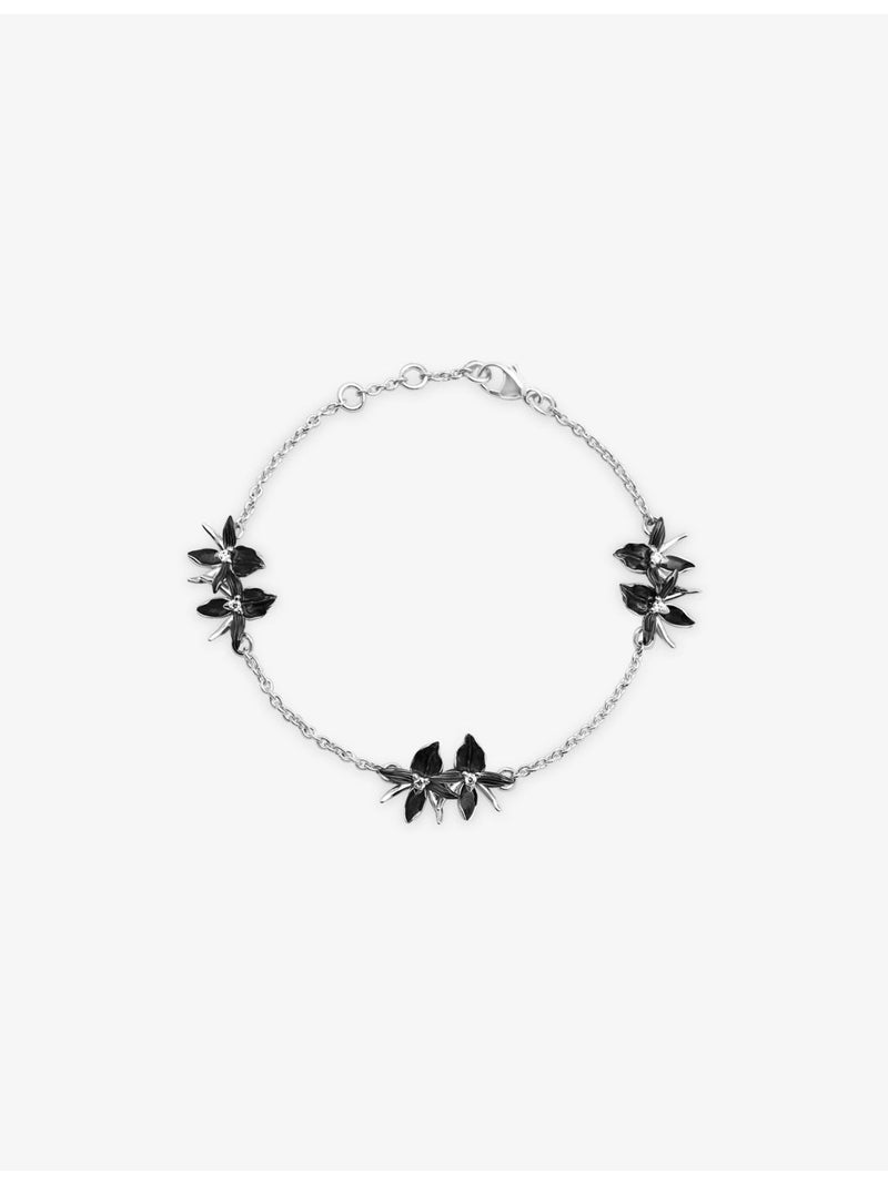 Shaun Leane Black Orchid bracelet sterling silver diamonds, imported from the UK
