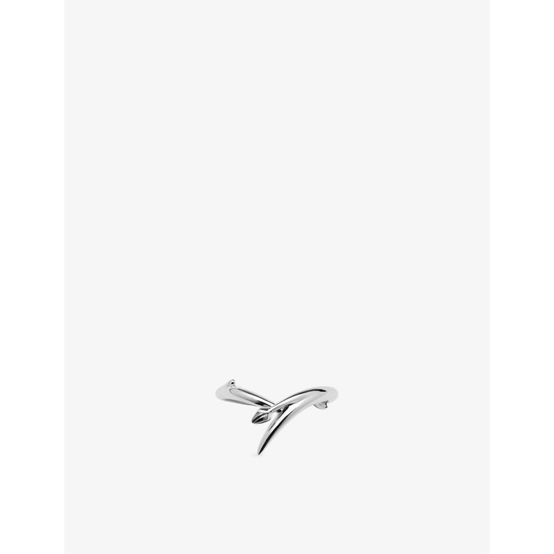 Shaun Leane Black Orchid sterling silver bud ring (British brand)