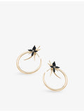 Shaun Leane black orchid diamond hoop earrings 8.45mm - British product