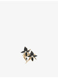 Shaun Leane Black Orchid two-flower diamond ring yellow gold vermeil (British brand)
