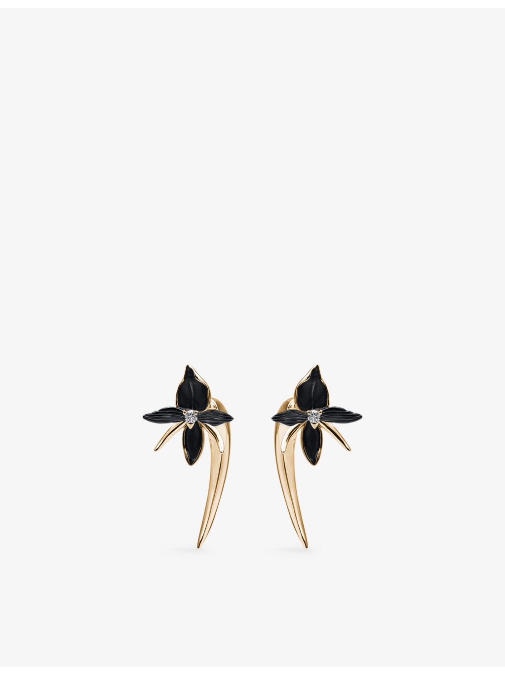 Shaun Leane Black Orchid Talon diamond earrings - British product