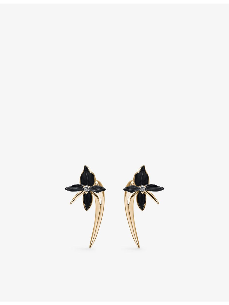 Shaun Leane Black Orchid Talon diamond earrings - British product