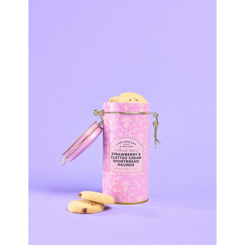 Cartwright & Butler strawberry clotted cream shortbread, imported from the UK