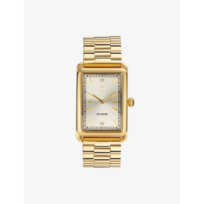 selfridges Sif Jakobs Santina Gold-Plated Stainless-Steel and White Zirconia Automatic Watch 24mm- Buy online at McGrocer